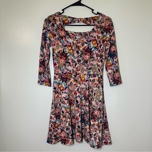 Xhilaration Floral Long Sleeve Dress - Multicolor